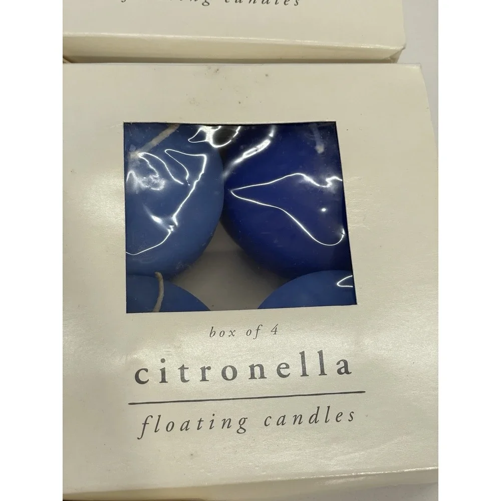 Pier 1 Citronella Floating Candles 4 Pack Blue Lot‎ of 5 Packs New Old Stock